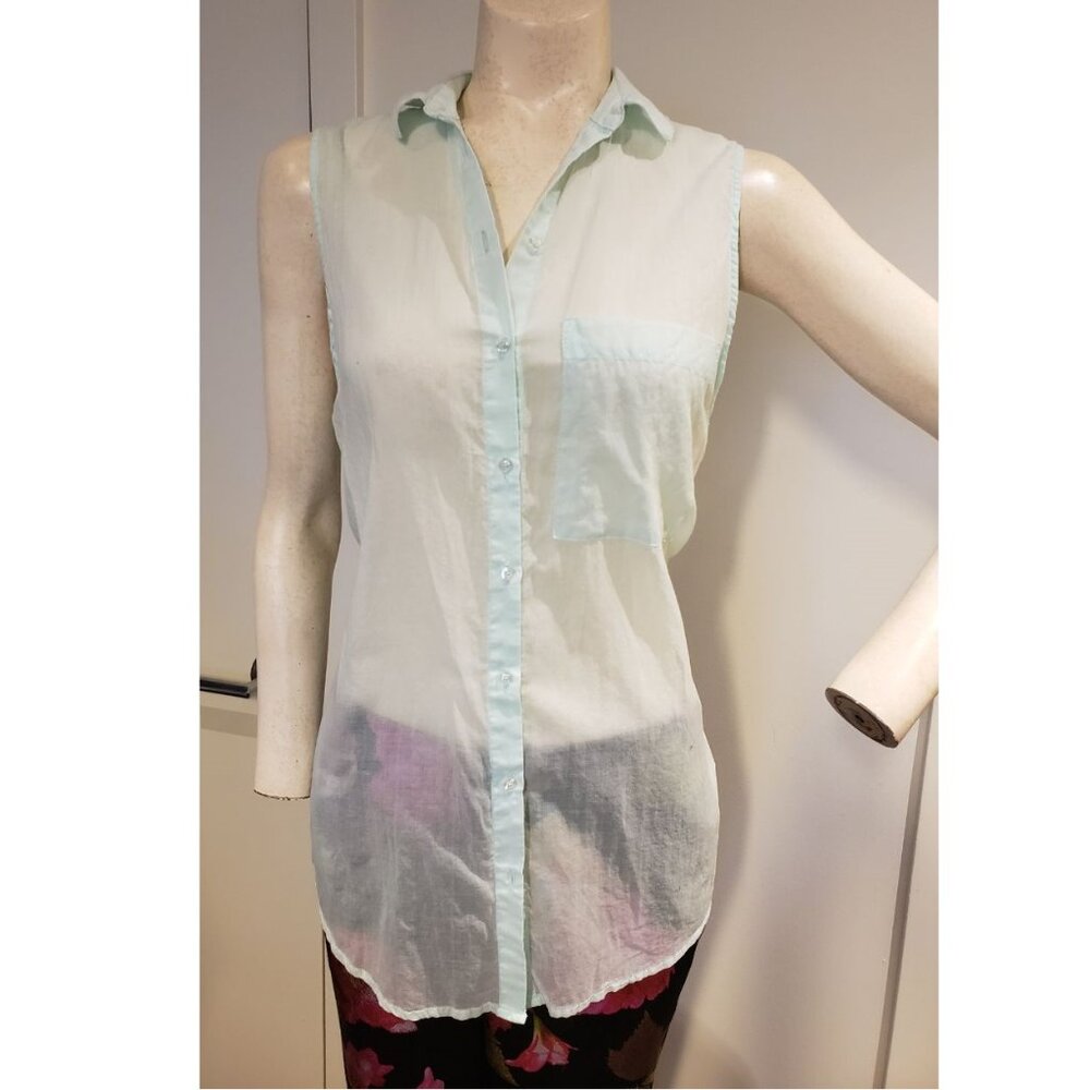 Loose fitting button up tank top